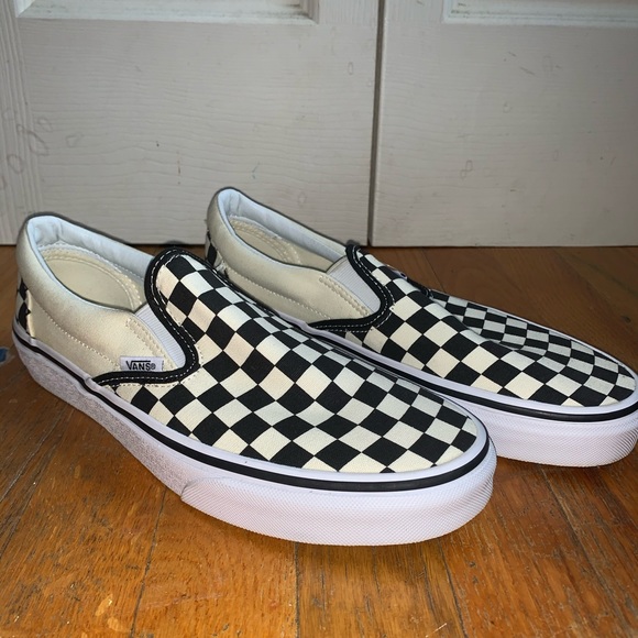 Vans Shoes - Vans Checkerboard Slip-On Sneakers in Black and White